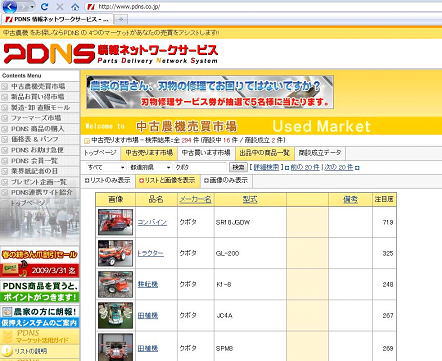 中古農機市場(Used Market)